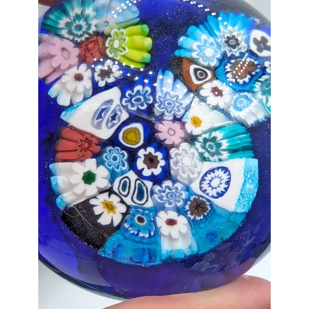 Micky Mouse RARE Disney Glass Multi-Color Floral Paper Weight IN BOX MSRP $80